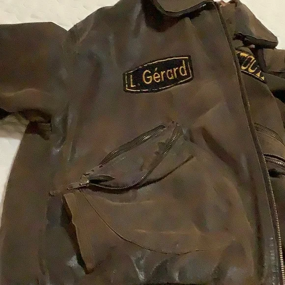 Vintage Leather Jacket w/patches - Picture 6 of 12